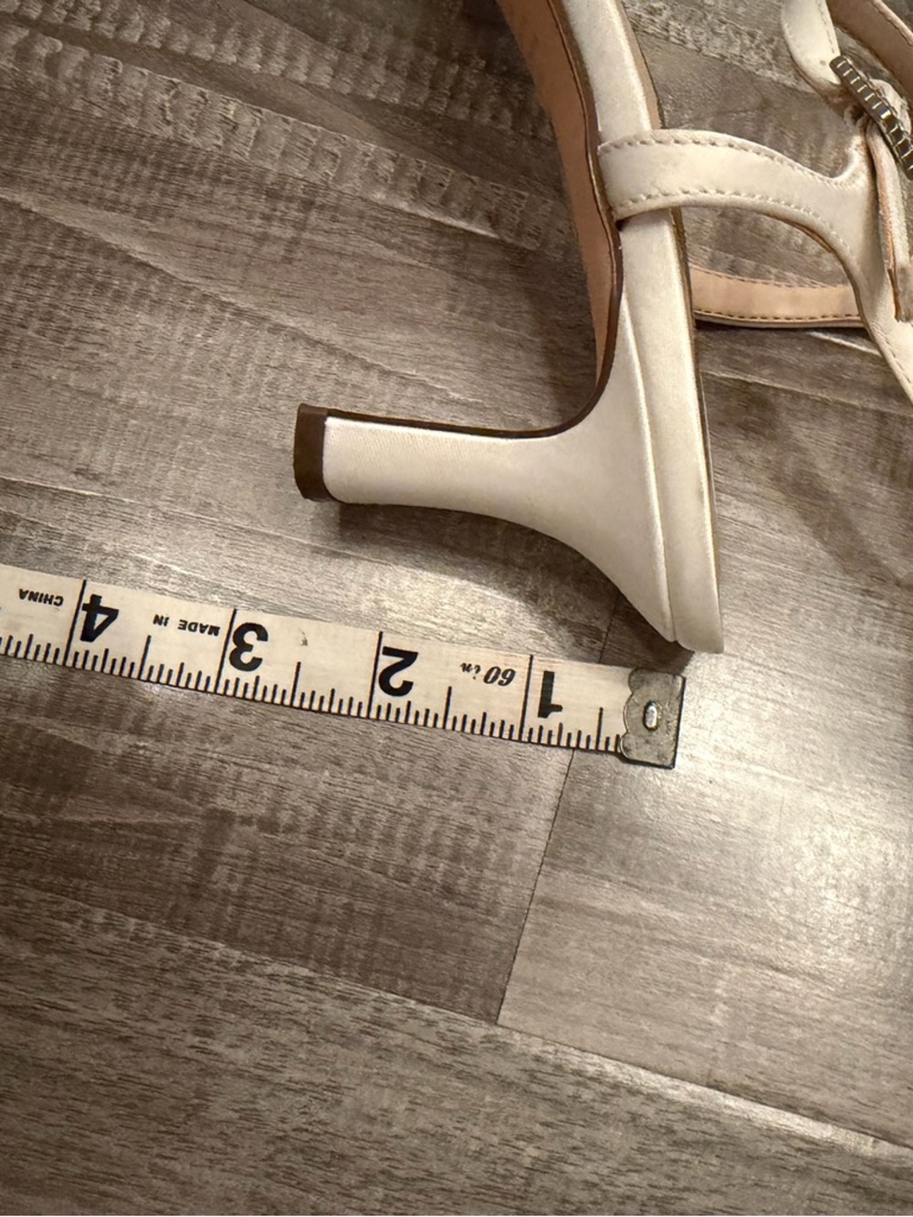 Ivory Rhinestone-Strap Slingback Heels - Picture 5 of 8